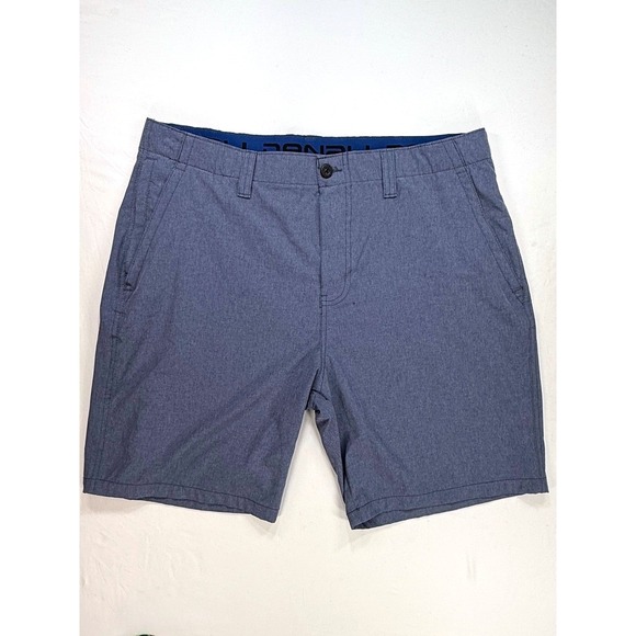 DENALI Men's Shorts, Heather Navy Blue Flat Front Casual Walking, Sz 38 - Picture 1 of 6